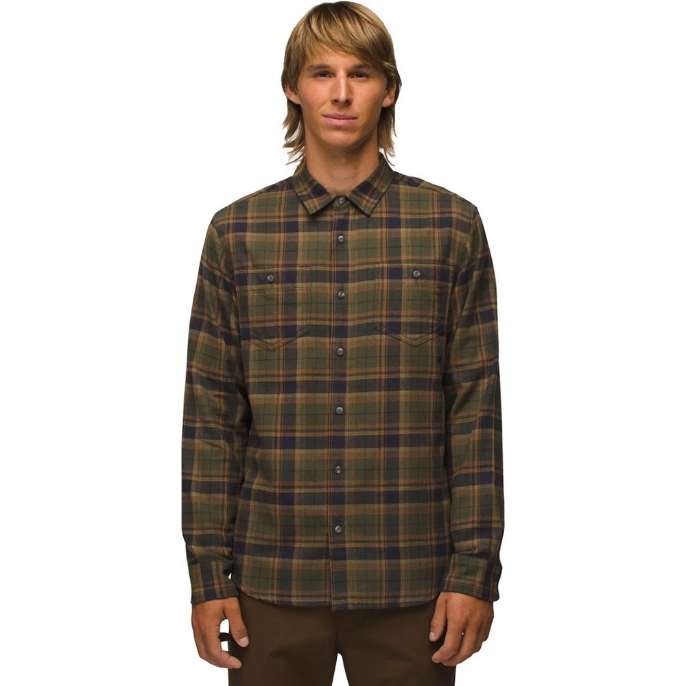 Prana Dolberg Flannel Shirt - Cargo Green